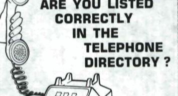 This Day in History (1986): New directory is on the way; last chance to correct entries