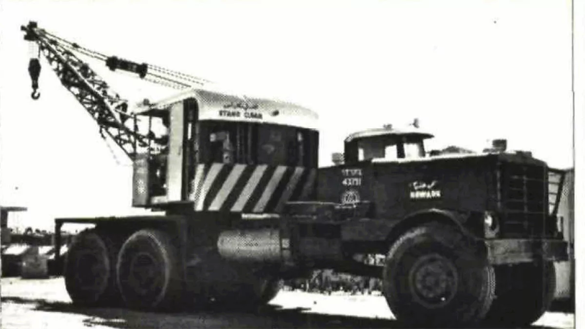 1957 safety slogans painted on equipment