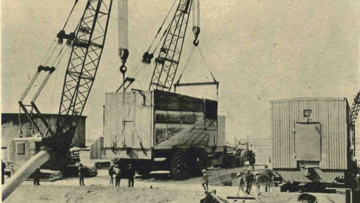 1972 auxiliary pumping unit put in place