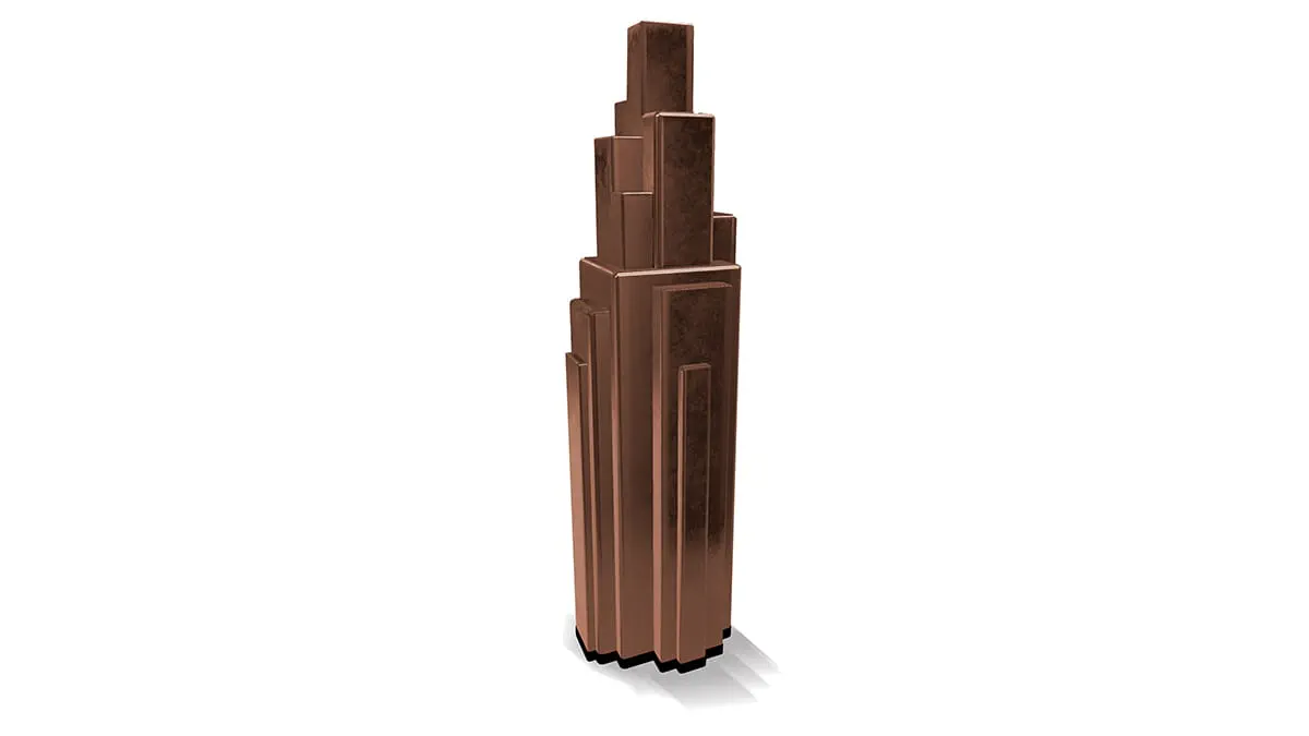Bronze trophy for Radio awards in New York City energy radio