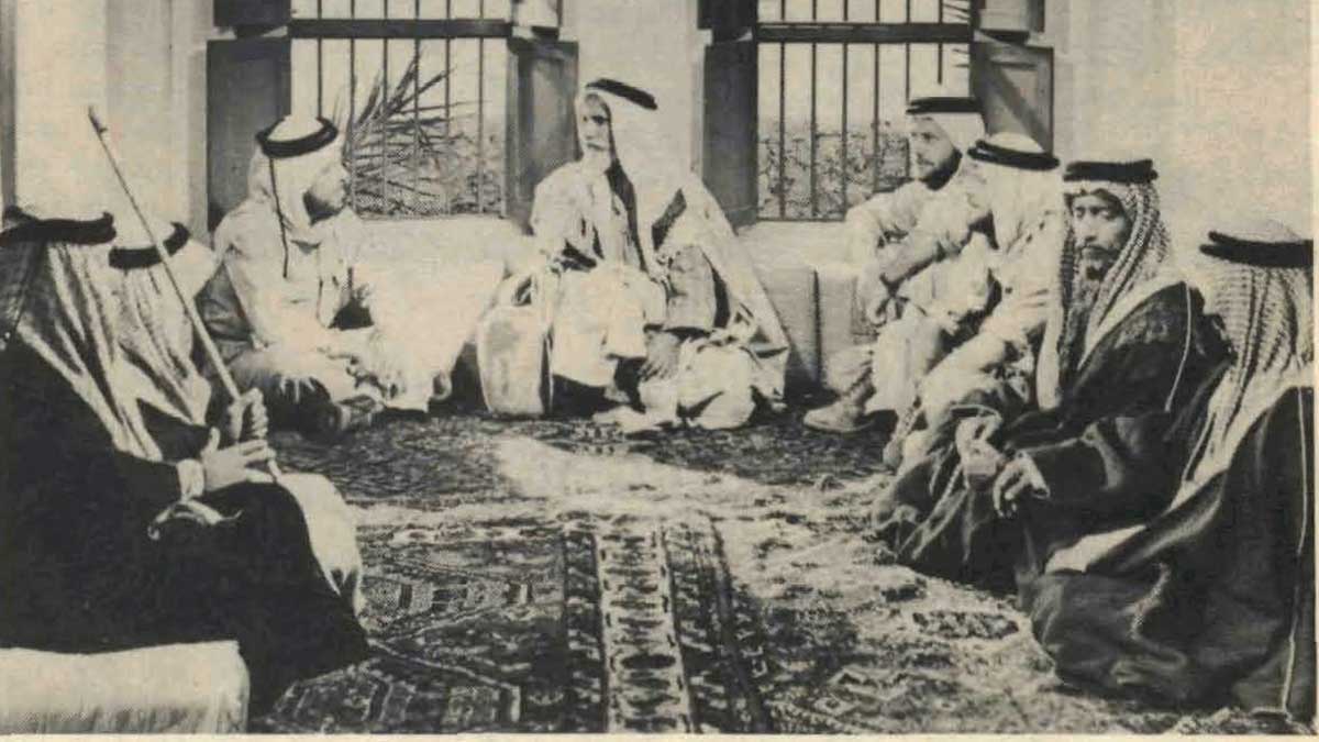 Aramcons on the set of filming in 1973 of Island of Allah