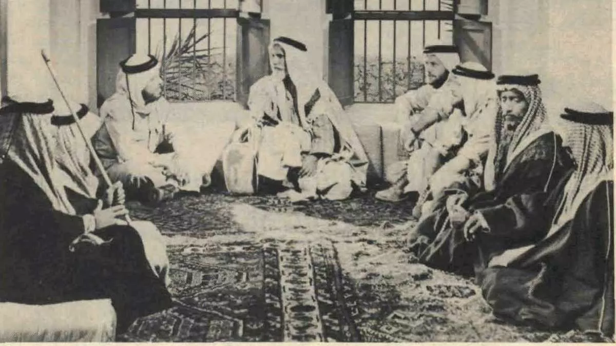 Aramcons on the set of filming in 1973 of Island of Allah