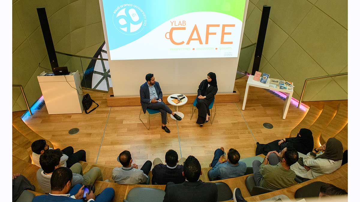 YLAB 90th anniversary cafe Aramco history at Ithra