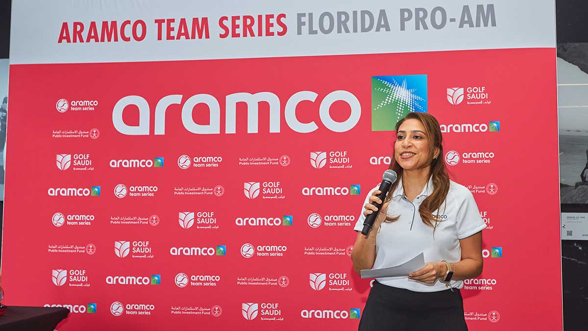 Rania B. Biltagi, director of Public Affairs for Aramco Americas, at ATS-Florida