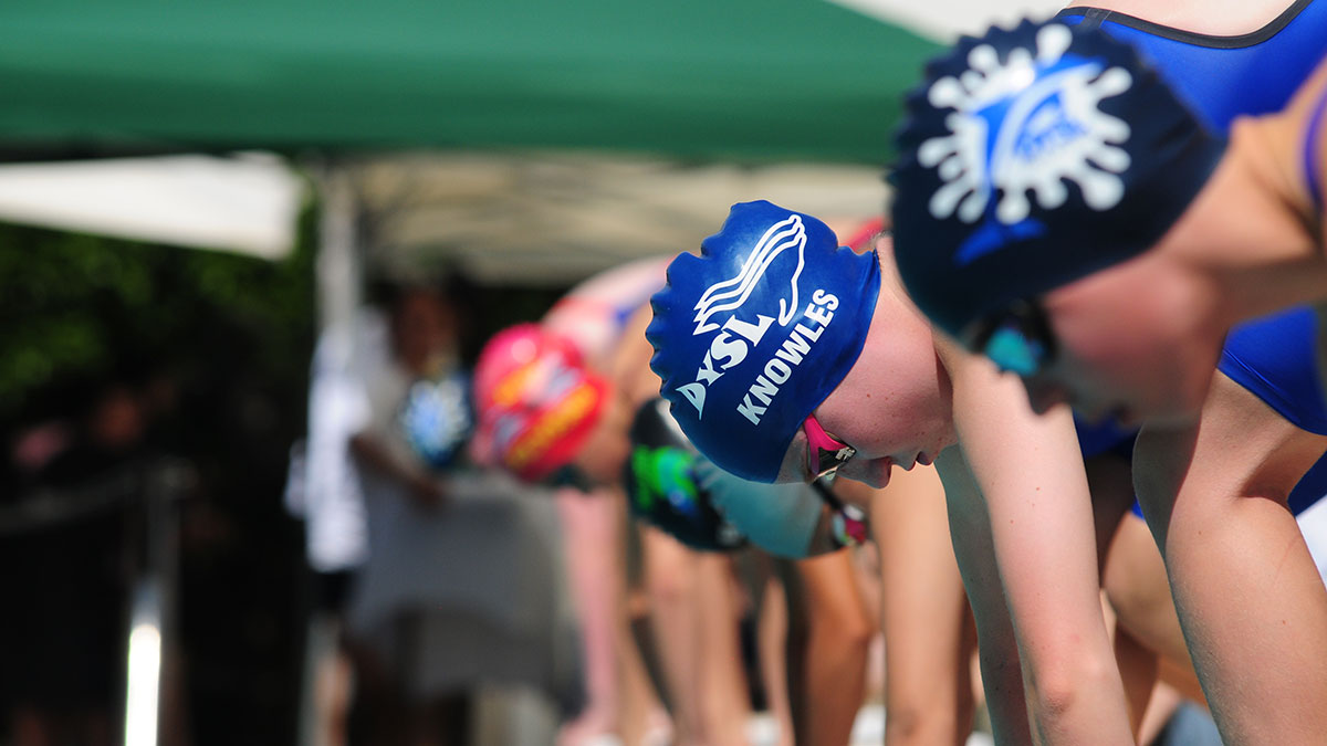 Dhahran Youth Swim League team at nationals in Riyadh 2023