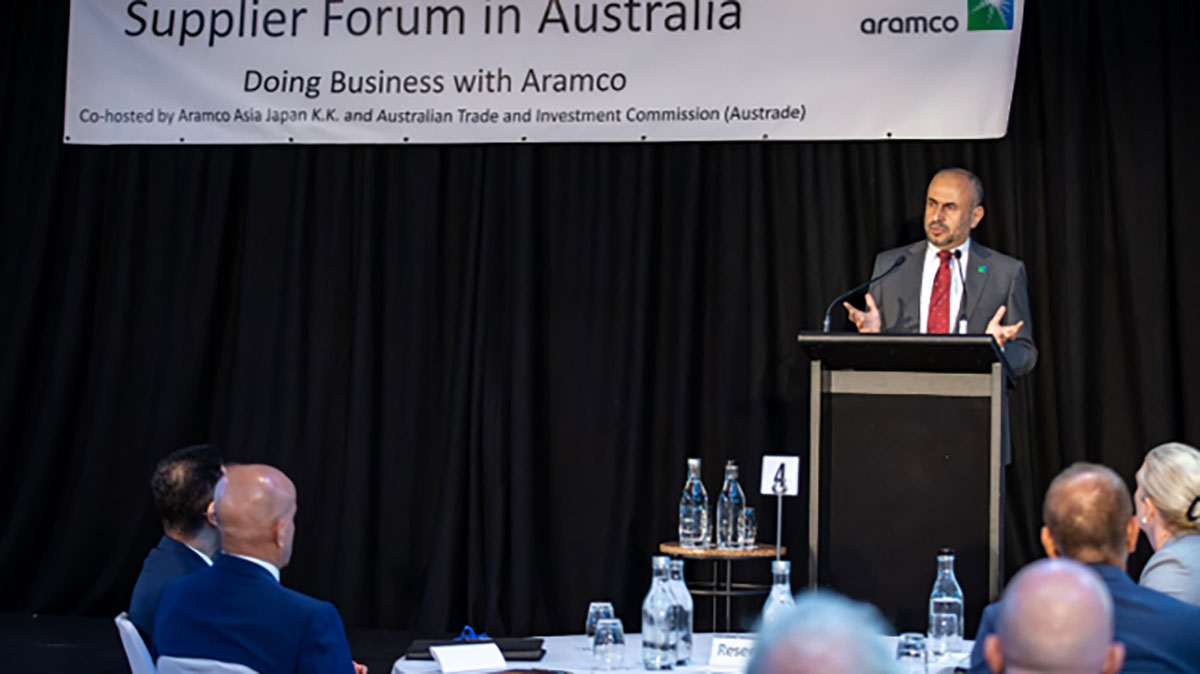 Aramco Asia Australia Supplier forum Ahmad A. Al-Sa'adi Aramco executive vice president  of Technical Services