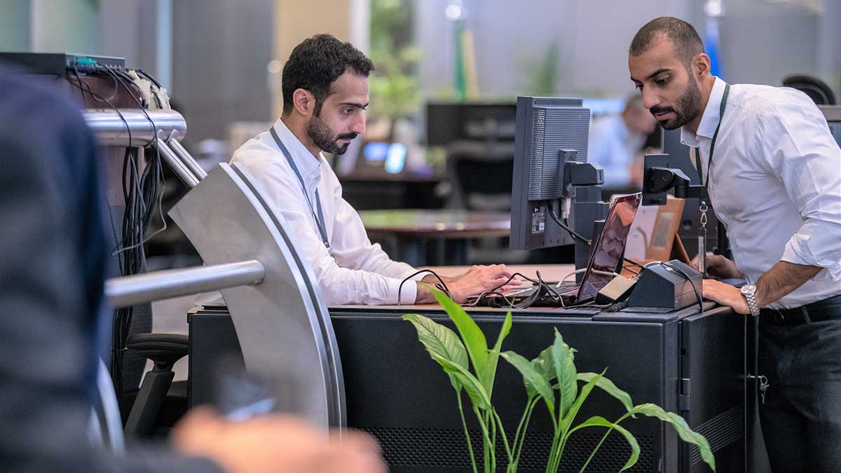 Mohammed S. Alduhaimi starts his day at OSPAS by reading reports