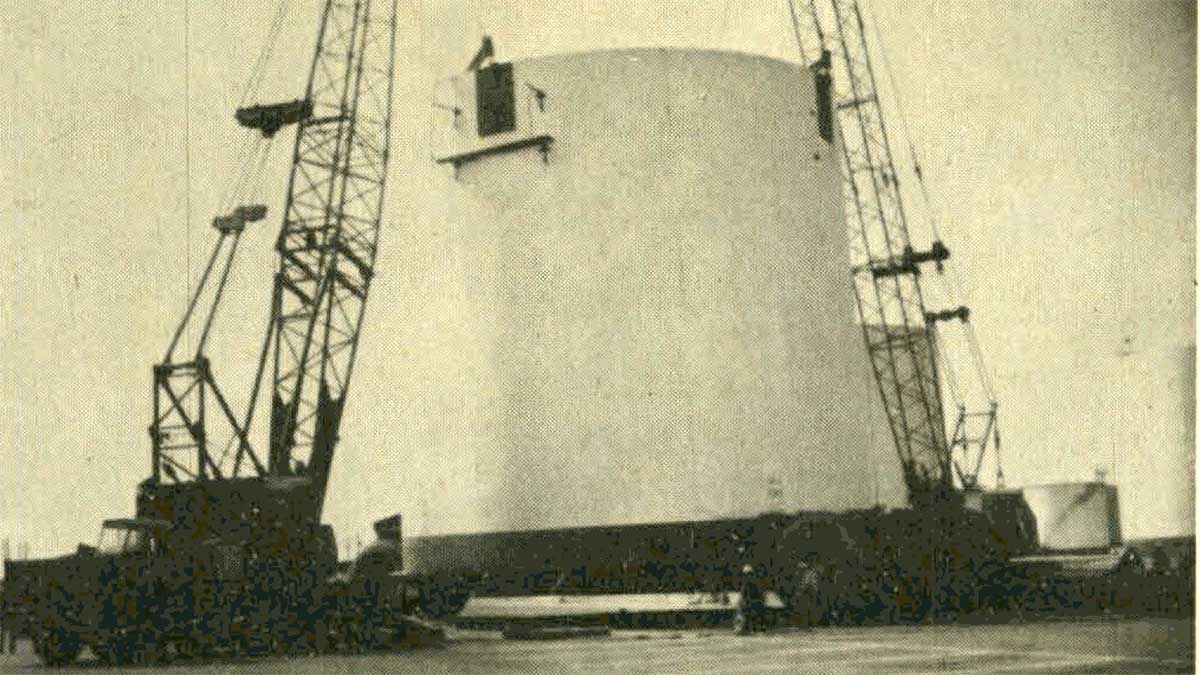 Aramco 1975 tank refurbished for seawater evaporator
