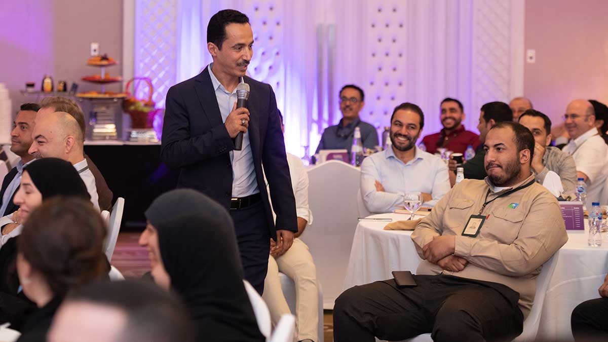 Ali al Meshari speaks at the TOC engagement event in al-Khobar