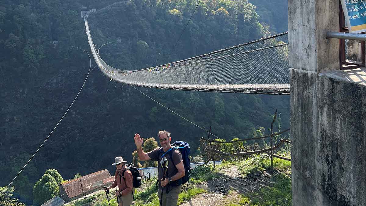 Nepal suspension bridge
