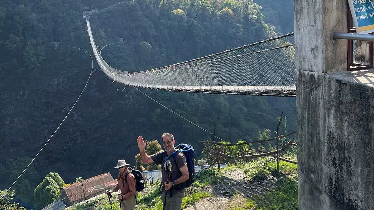 Nepal suspension bridge