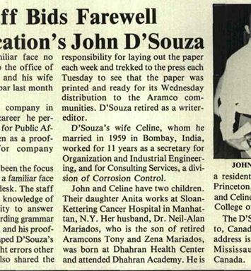 This Day in History (1990): 'Sun' staff bids farewell to Publication's John D'Souza