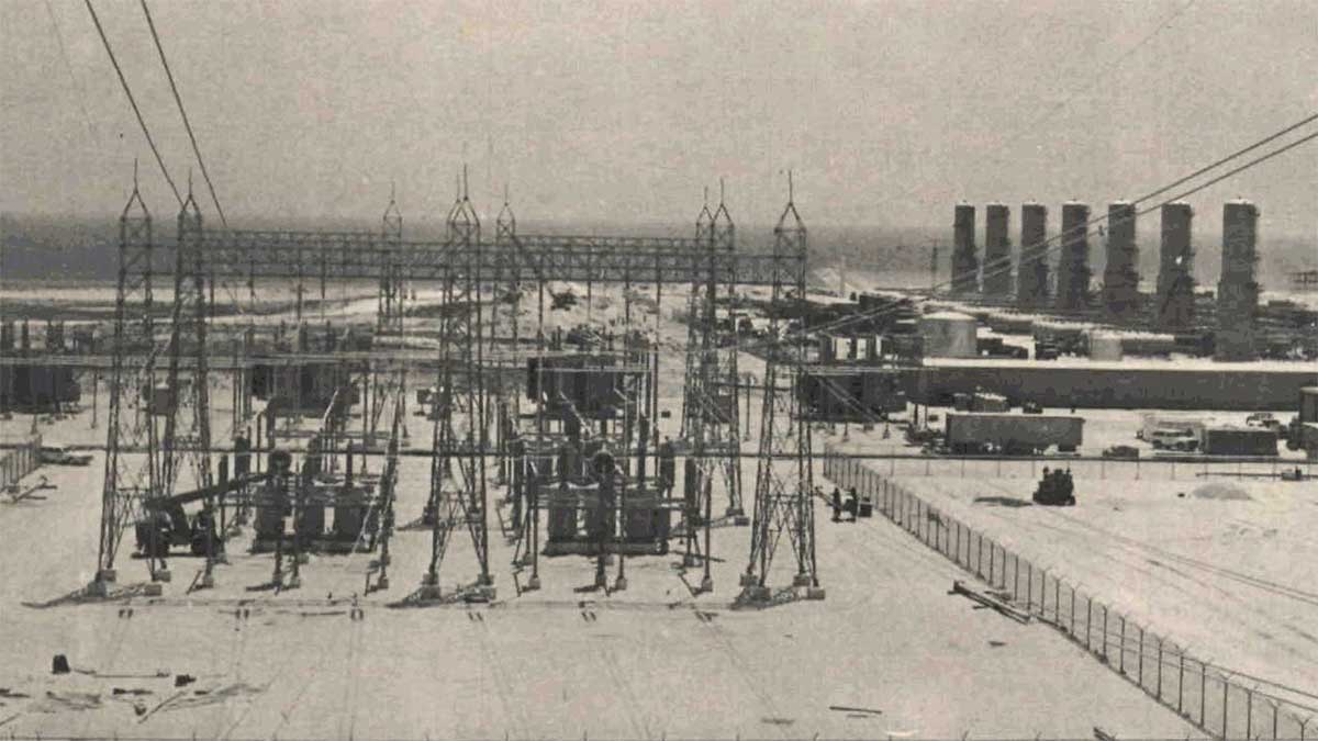 1977 new Saudi power system comes into Qurayyah