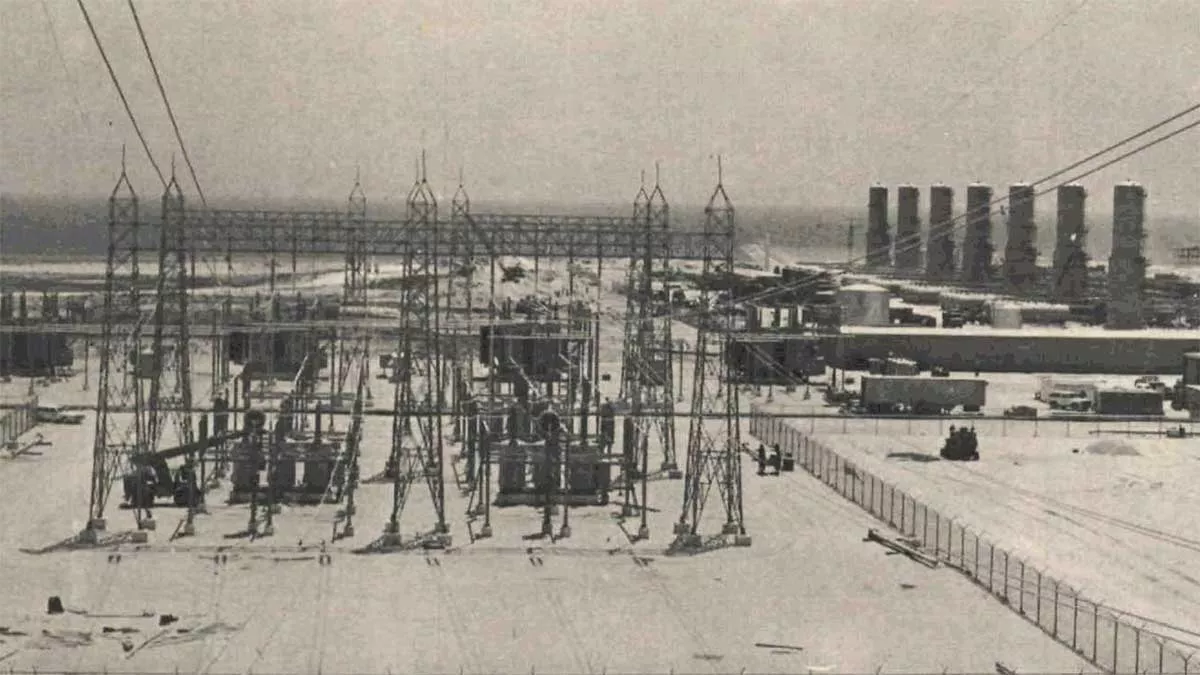 1977 new Saudi power system comes into Qurayyah
