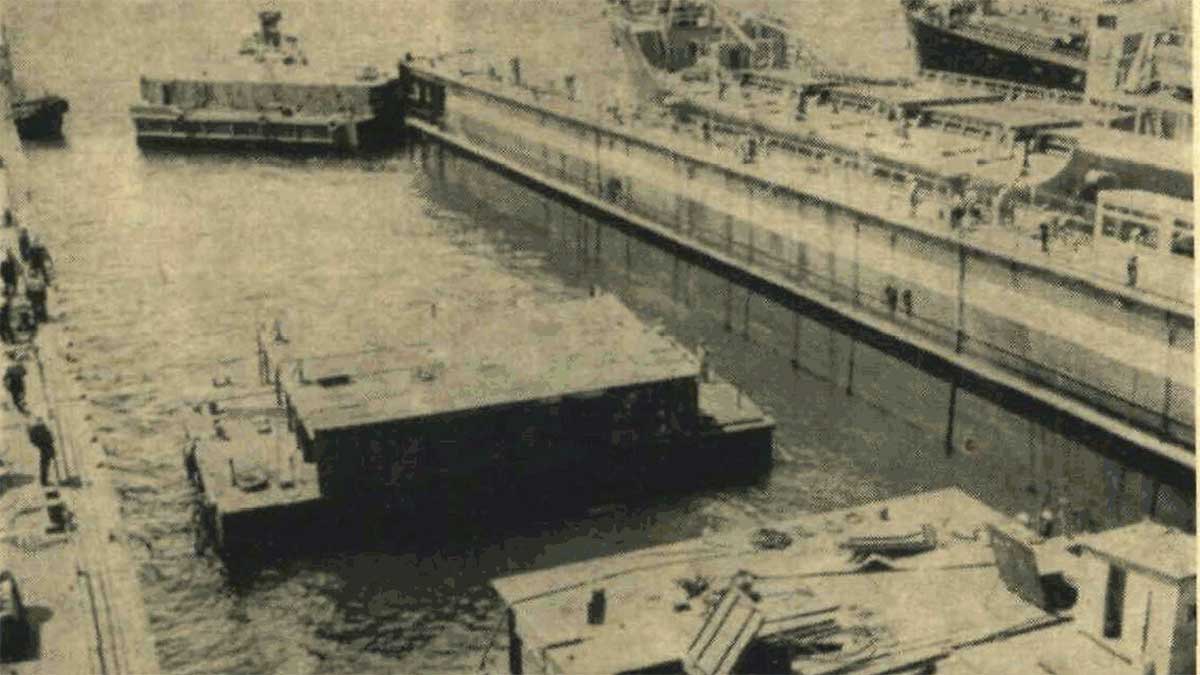 1963 barge reconstruction in Ras Tanura  Aramco