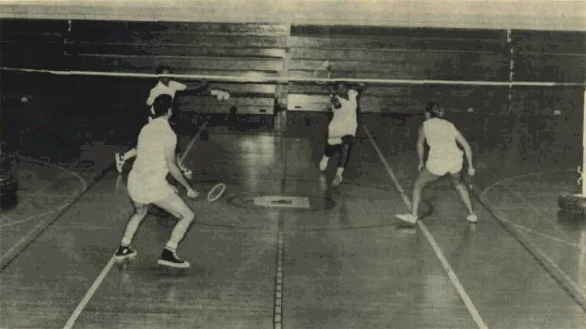 1972 Aramco badminton players in Dhahran