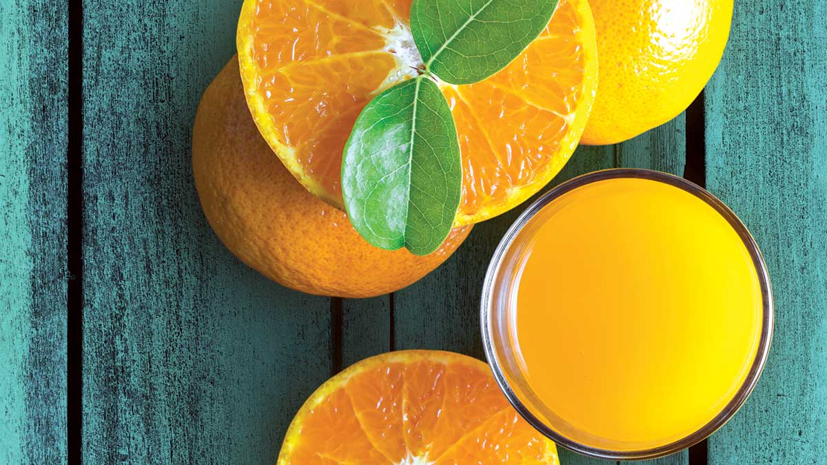 Orange juice, oranges, and all kinds of other foods to help you beat the heat