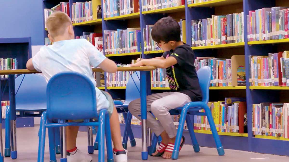 Kids take part in the activities during the Aramco LIFE Book Club Initiative session