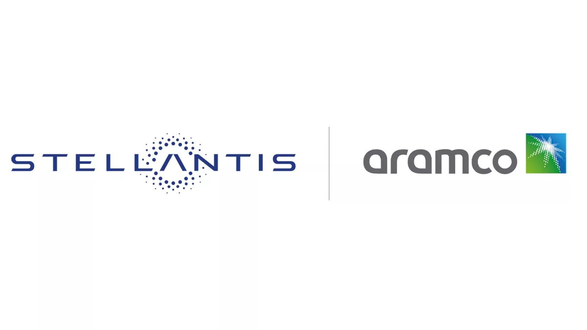 Stellantis Aramco logos