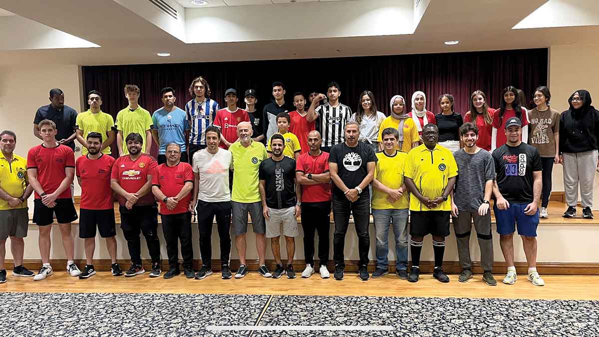 participants in Aramco SAYSO referee training clinic