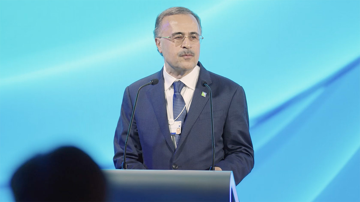 Aramco president and CEO Amin Nasser at the World economic Forum in Davos 2024