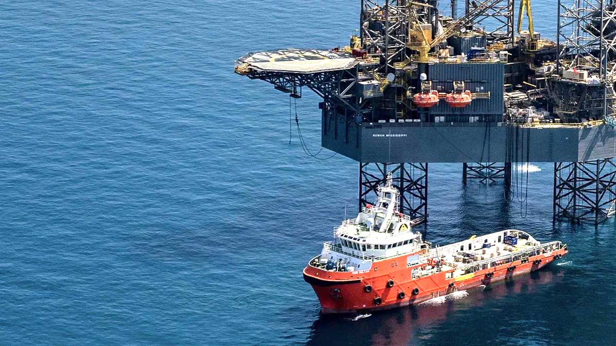 Aramco Ocean Deep Data Dive ship in Arabian Gulf
