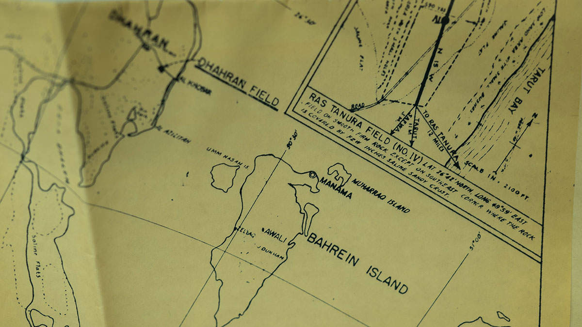 Aramco memorabilia donation campaign archive unit local maps