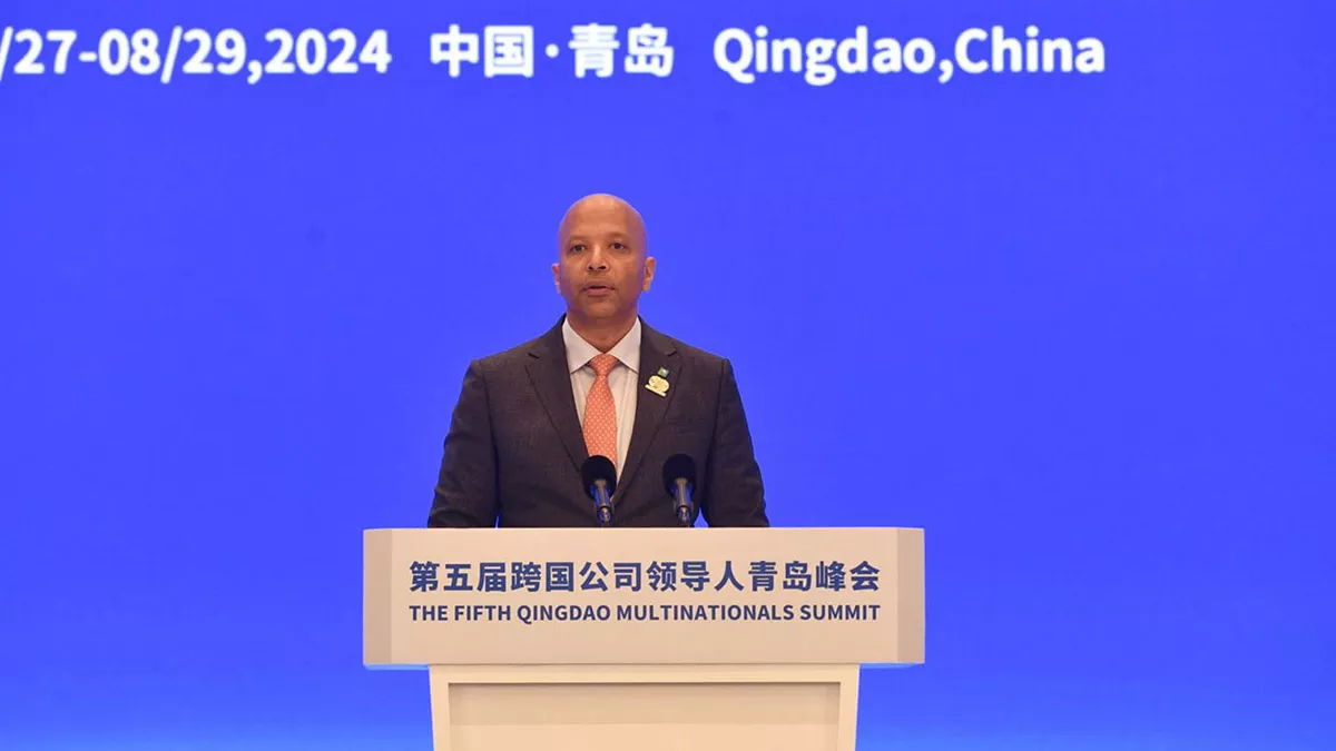 Yasser M. Mufti speaks at Qingdao Multinationals Summit 2024