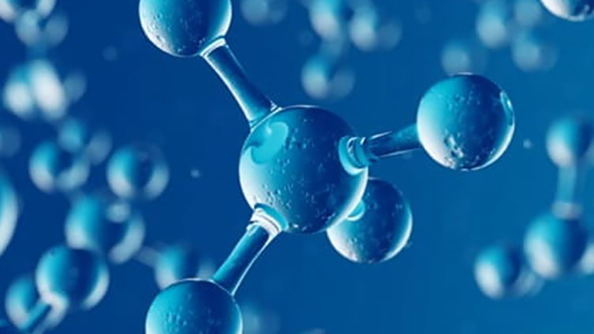 Blue Hydrogen molecule
