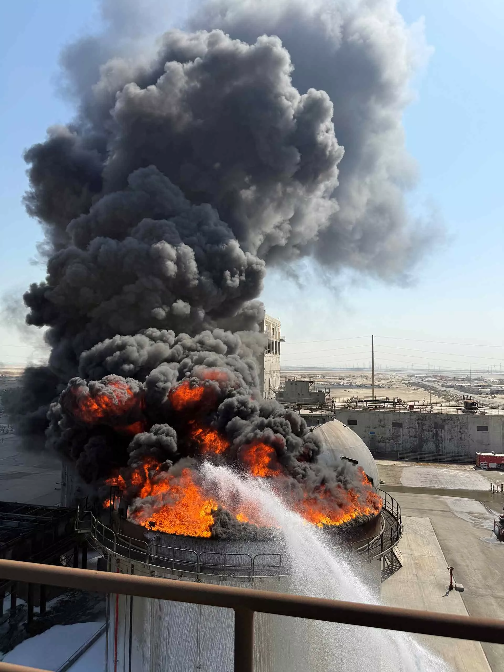 Large-scale fire testing of the fluorine-free foam at Ju’aymah Advanced Fire Training Center.