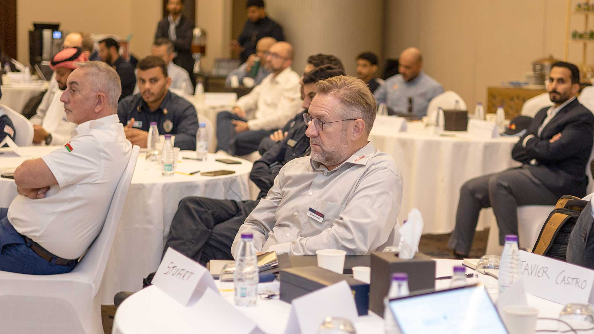 Another overview of the attendees in the meeting Aramco hosts LASTFIRE