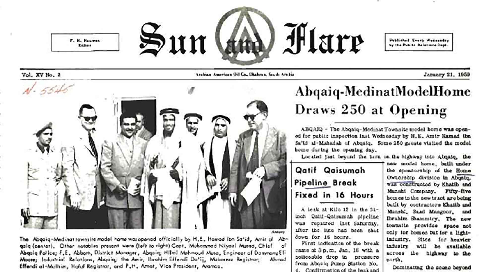 This Day in History (1959): Abqaiq-Medinat model home draws 250 at opening