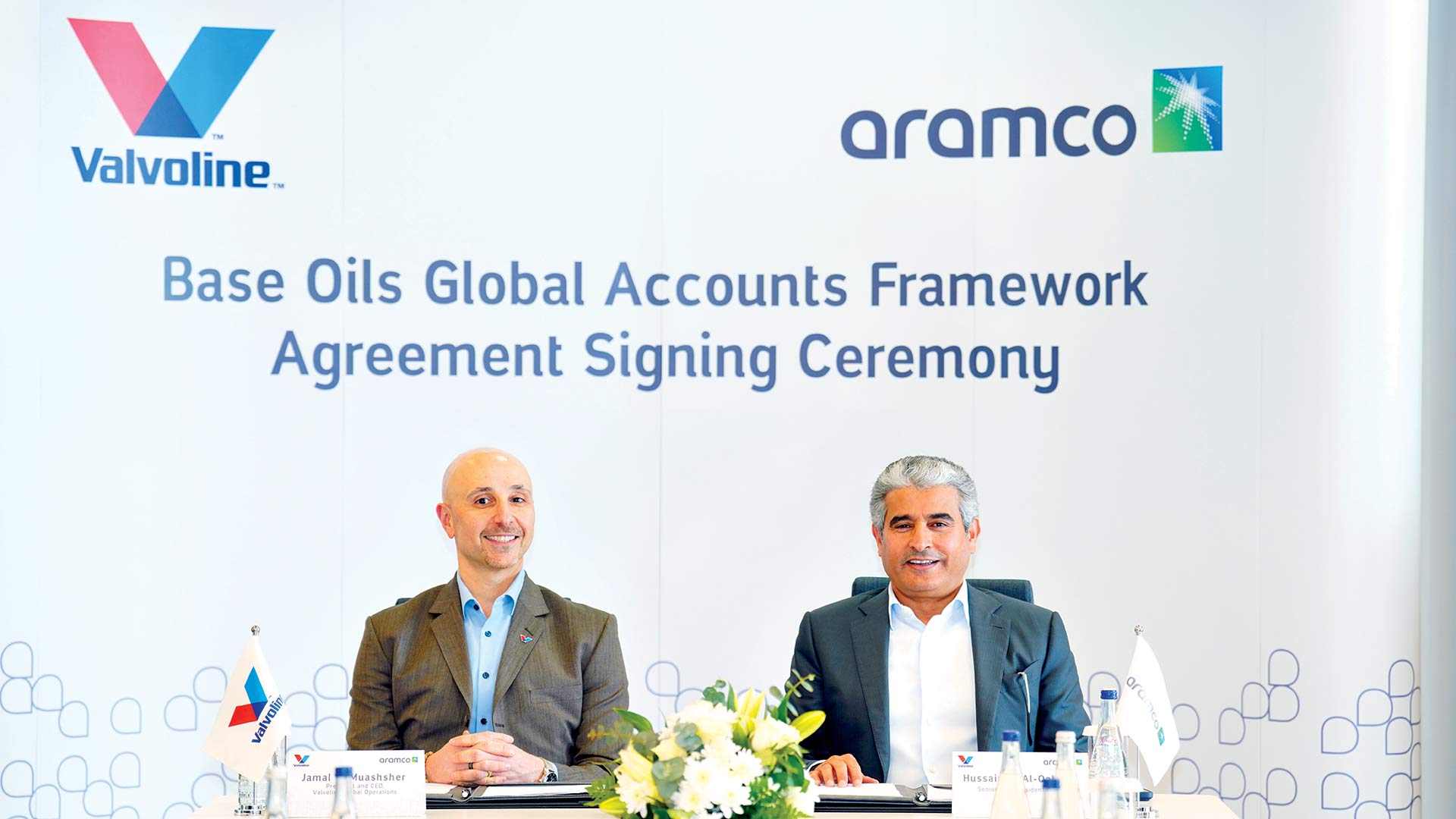 Aramco and Valvoline Global Operations sign Base Oils Global Accounts Framework Agreement