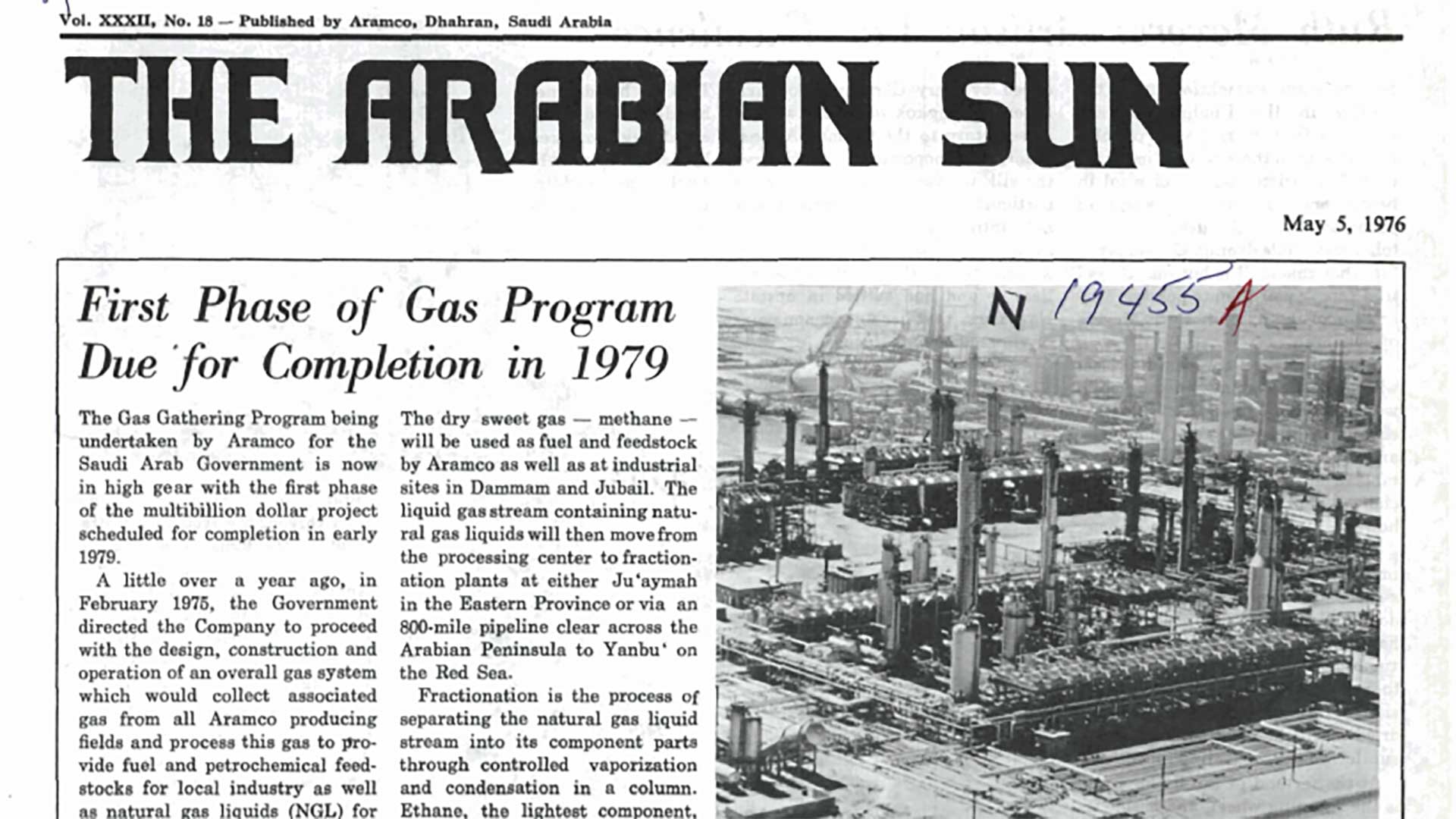 This Day in History (1976): First phase of gas program due for completion in 1979