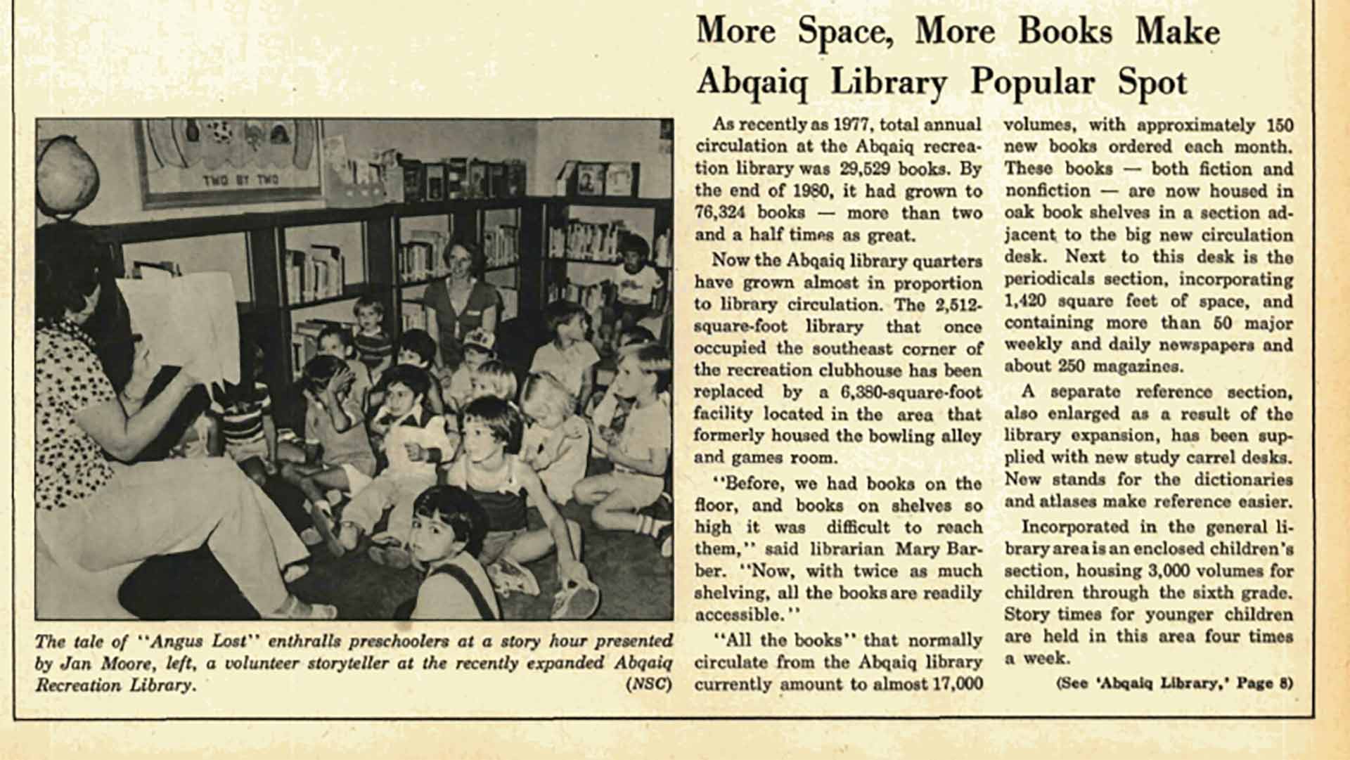 This Day in History (1981): More space, more books make Abqaiq Library popular spot