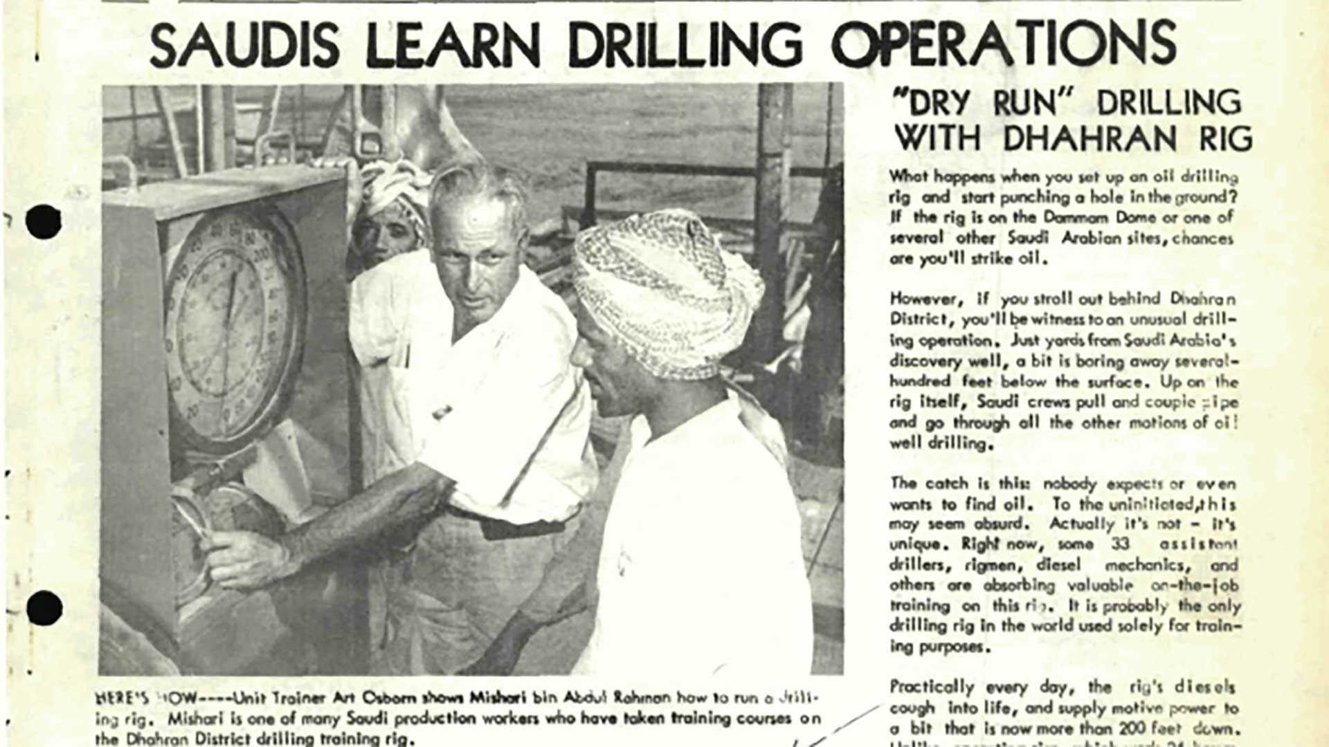 This Day in History (1952): Saudis learn drilling operations