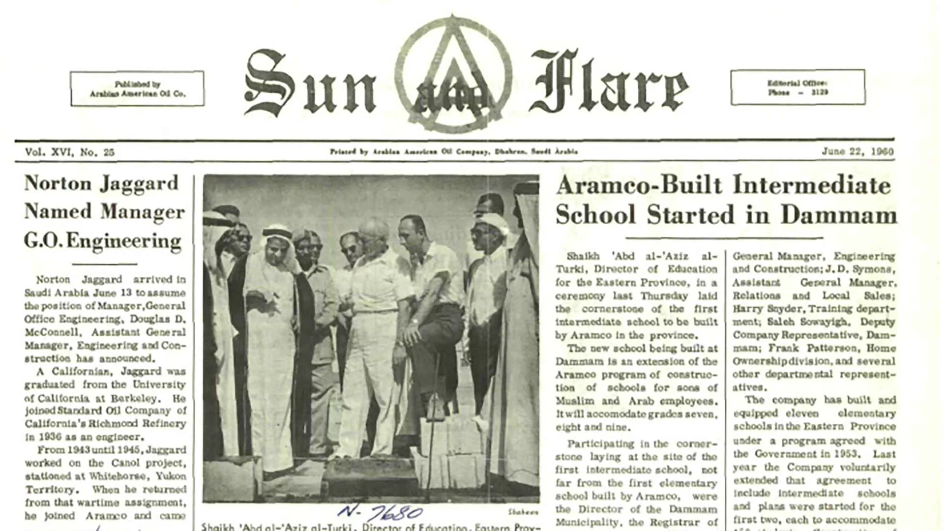 This Day in History (1960): Aramco-built intermediate school started in Dammam