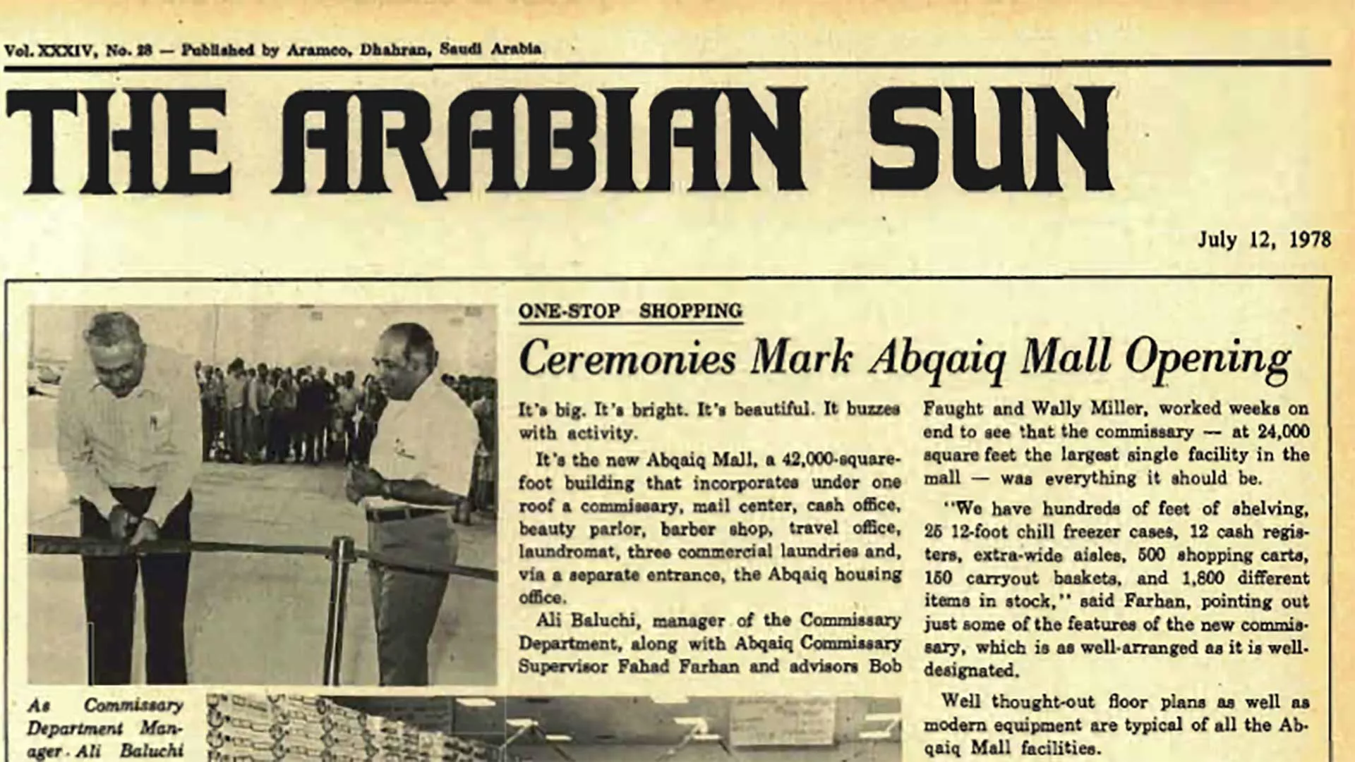 This Day in History (1978): Ceremonies mark Abqaiq Mall opening