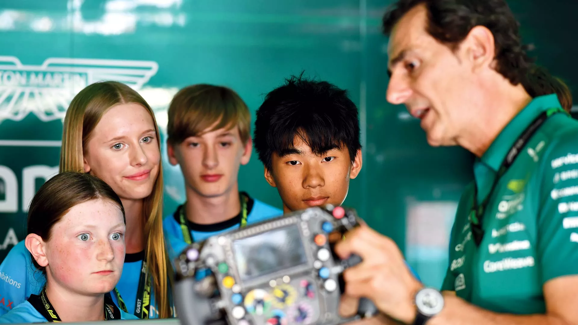 Aramco supports student STEM Racing at Aston Martin Aramco Formula One™ Team HQ