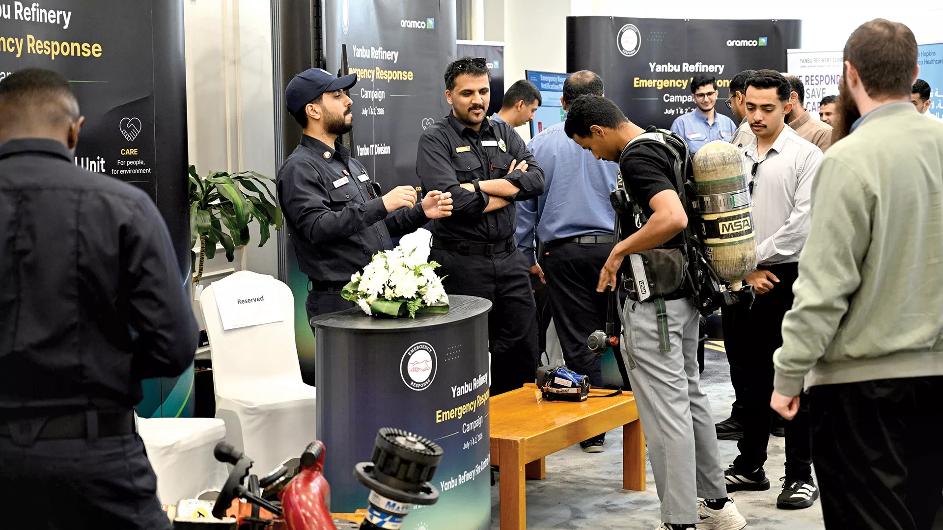 Yanbu’ Refinery Department hosts Emergency Response Campaign event for Aramco, affiliates employees